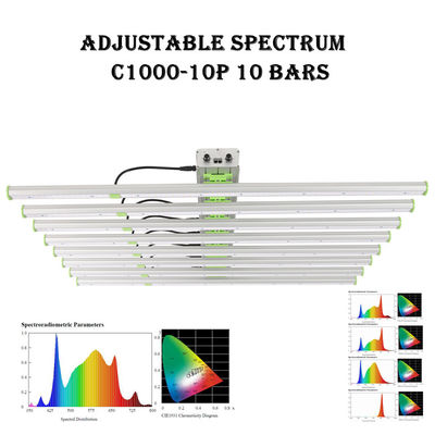 2500μMol leiden van de 10 Barsepar 760nm Installatie kweken Lichten 1000W SMD3030