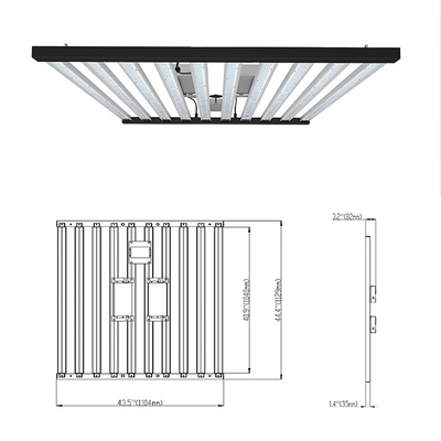 2000umol/S 1000 Geleide Watts Lichte Geleide Bar kweken kweken Lichte Stroken voor de Verticale Landbouw